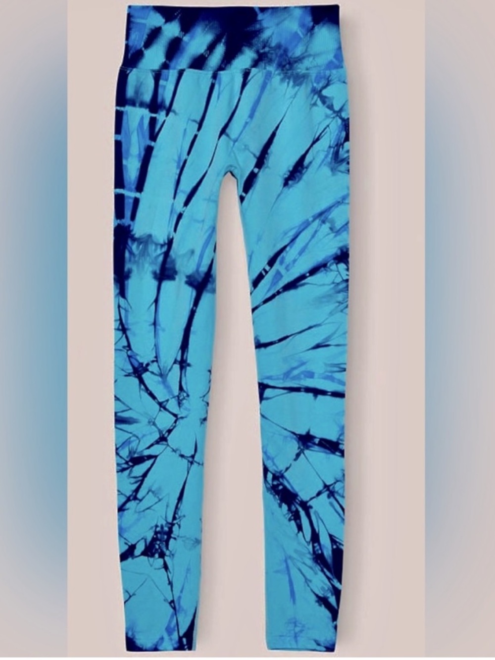 Victoria's Secret High Waist Leggings Light Sky Spiral Tie Dye Size M